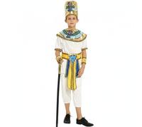 LeeQinersw Costume Enfant Pharaon Costume Roi Égypte Déguisement Historique Robe avec Cape Attachée Accessoires Complets pour Immersion Antique Polyester Doux et, L, Garçon+Nile