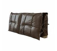 LeeQinersw Coussin de Tête de Lit Housse Protectrice Dossier Capiton Matelassé Revêtement Simili Cuir Garnissage Confortable Amovible Lavable Adapté à Lecture, 120 60 10cm, Marron Café