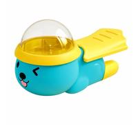 LeeQinersw Distributeur Alimentaire Ludique Mécanisme Rotatif Pédale pour Chiens Chats Compartiment Visible sous Dôme Transparent Jeu Patience pour Repas Adapté,