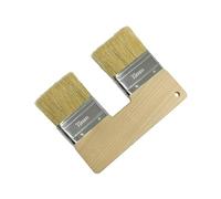 LeeQinersw Double Pinceau à Peinture Portable, Brosse à Texture Plate pour Vernis,