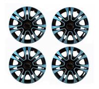 LeeQinersw Enjoliveur de Roue Automobile Enjoliveur Jante Couvre-Roue moyeu en avec Anneau en Acier Motif à Branches Multiples et Centre, Bleu Clair, 13 Pouces