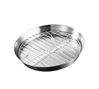 LeeQinersw Ensemble Complet de Rôtissoire avec Grille, Panier à Frites pour Grillades, 24cm