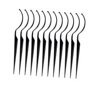 LeeQinersw Ensemble de 12 Bâtonnets pour Application de Cils, Outils D'Essai, Noir