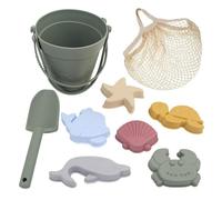 LeeQinersw Ensemble de Jouets de Plage Sensoriels avec Seau et Sac, pour Les Vacances Des Filles, Vert