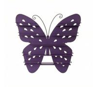 LeeQinersw Étagère Murale Papillon Support Présentoir Rangement en Fer Solide avec Plusieurs Étagères Horizontales et Espacement d'Environ 9 Cm Montage Mural, Violet Foncé