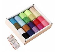 LeeQinersw Fil de Couture Polyester Fil à Coudre Fil de Machine Texture Lisse et Couleurs Soutenues Qui Ne Ternissent Pas Après Lavage Adapté au Raccommodage, 20 Couleurs 10 Rouleaux