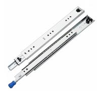LeeQinersw Glissières de Tiroir pour Meubles Rails Métalliques Solides Mécanisme à Billes Trois Sections Support de Élevé Système Antibasculement Convient pour, 75CM, Avec Verrou
