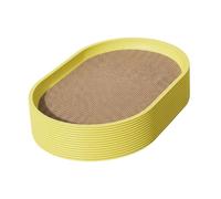 LeeQinersw Griffoir pour Chat, équipement de Jeu D'intérieur, Accessoires pour Animaux de Compagnie, Lieu de Couchage, pour Chats de Petite et, Jaune