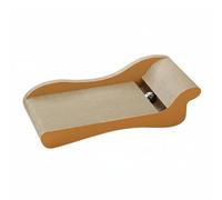 LeeQinersw Griffoir pour Chat Lounge Canapé Lit Sofa Planche à Griffer Structure Ergonomique Soutenant Cou et Corps Ondulé Résistant Piste à Bille Sonore Adapté, 70 X 40 X 18 Cm