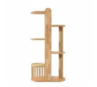 LeeQinersw Griffoir Tour Plateforme Hamac Grimper en Bois Cadre Esthétique avec Poteaux et Filet Latéral pour Grimper et Se Dépenser Adapté à Maison Fenêtre Pièce de Vie, Color to 2, Style to 2