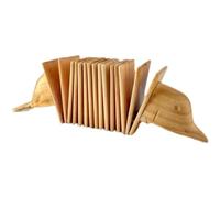 LeeQinersw Guiro Enfant Instrument Percussion Bois à Forme Dauphin Corps Nervuré Central Sonorités Variées Adapté aux Pratiques Collectives Animations Pédagogiques Initiation Musicale 28cm