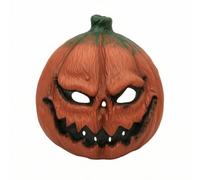 LeeQinersw Halloween Face Covering Masque Citrouille Intégral Masque Effrayant Cagoule Horreur Accessoire Décoratif en Latex Effet, Style Citrouille Maléfique À Tête Verte