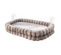 LeeQinersw Hamac pour Chat Ventouses | Confortable, Moelleux, Perchoir pour Chat Ventouses, Intérieur, Café, 55x40cm