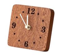 LeeQinersw Horloge en Bois pour Le Bureau, Montre Silencieuse sur Le Support pour Une Utilisation Intérieure, Noyer Noir