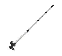 LeeQinersw Houe Agricole Houe Râteau Cultivateur Désherbeur Binette Double Tête 6 Dents et Vive Changement Tâches Fluide Manche Réglable Adaptée au Potager , 3-Section Pole