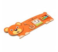 LeeQinersw Jeu d'apprentissage pour Enfants Tableau d'Activité Murale Jouet Éducatif en Bois Puzzle d'Éveil Motricité Fine Apprentissage des Formes et des, Jeu Mural Ours