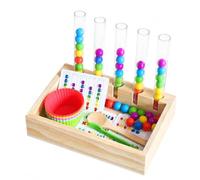 LeeQinersw Jeu Éducatif Perles Enfant Activités Éducatives Observation Précision Logique Matériau Bois Adapté Soutien Parental Jeux Maison