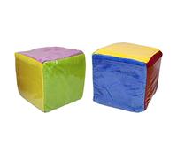 LeeQinersw Jouer Au Jeu En Peluche Multicolore Carré Activités D'apprentissage 6 Faces pour La Décoration Intérieure, Multicolore, 10x10cm