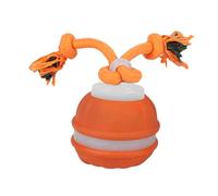 LeeQinersw Jouet Interactif pour Chats et Chiens, Balle D'entraînement pour Chiens avec Corde, Balle pour Animaux de Compagnie pour Le Jardin, Orange