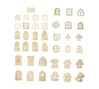 LeeQinersw Kit 5 Miniatures en Bois pour fées, décorations Maison poupée, Jardin féerique, projets Loisirs créatifs et Fabrication