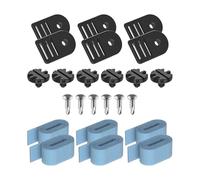LeeQinersw Kit de Montage pour bâche de Piscine, Clips et Sangles pour Accessoires extérieurs, Ensemble de 6 Pièces