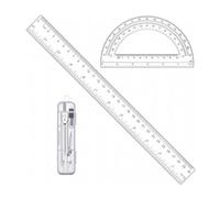LeeQinersw Kit Géométrie avec Règle 30 Cm Gradué Kit Géométrie avec Mallette Précis pour Élèves