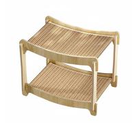 LeeQinersw Lit Griffoir pour Chat Panier Hamac Cabane et Jouet Suspendu Zone de Couchage Ergonomique Fibres de Sisal pour Griffer Panneau Solide Deux Niveaux, S, Double Bed-sisal A