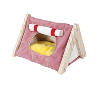 LeeQinersw Lit pour Cobayes, Plateforme D'activité, Habitat Portable et Chaud, Maisonnette-Grotte pour Le Repos des Chinchillas, Hamsters et, Rose