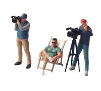 LeeQinersw Lot de 3 Figurines Miniatures à L'échelle 1/64 Représentant Un Réalisateur et Des Directeurs de La Photographie, pour Diorama Peint.