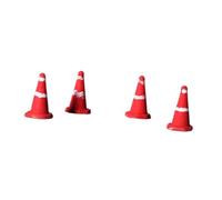 LeeQinersw Lot de 4 Cônes de Signalisation Miniatures à L'échelle 1/64, Mini Panneaux de Signalisation, Jouets pour Enfants, Articles de Fête, Petits Panneau