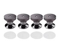 LeeQinersw Lot de 4 Pointes de Découplage Universelles pour Haut-parleurs, Patins Antichoc, Pieds Coniques D', Tapis de Sol, Disques de Protection, Noir