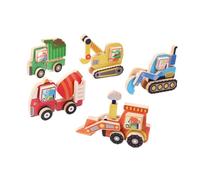 LeeQinersw Lot de 5 Véhicules à Tige de Camion de Chantier à Emboîter