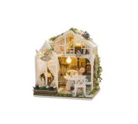 LeeQinersw Maison Miniature avec Meubles Miniatures | Décoratif, Maison Poupée Miniature avec Fleurs, Réaliste, pour Loisirs Créatifs, Décoration D'intérieur, Adultes