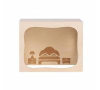 LeeQinersw Maison pour Hamster Maison Hamster Habitat Abri Module en Bois Empilable Chewable avec Couvercle Amovible et Décors Gravés sans Fond pour Observation, Petite Chambre