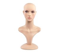 LeeQinersw Mannequin Tête Réaliste Buste Femme Support Perruque avec Épaules Maquillage Design Matériau PE Adapté à L'Exposition Salon Maison Décorat, Style C