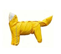 LeeQinersw Manteau Imperméable Extérieur pour Chien Veste Pluie Combinaison Capuche Borde TPU Visibilité Réfléchissante Coupe Mâle Femelle Facile à Mettre, Yellow, 11XL