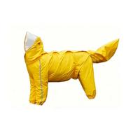 LeeQinersw Manteau Imperméable Extérieur pour Chien Veste Pluie Combinaison Capuche Borde TPU Visibilité Réfléchissante Coupe Mâle Femelle Facile à Mettre, Yellow, 12XL