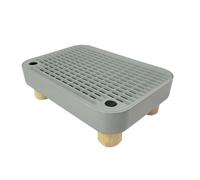 LeeQinersw Marche pour Bac à Litière Escalier pour Chat Plateforme de Propreté et Rampe D'Accès avec Une Surface Texturée Qui Piège Les Granulés Approprié pour U, Gris Foncé