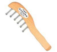 LeeQinersw Massage Comb Peigne de Massage Peigne de Brosse Acupression Bois Naturel Tête Cou Ergonomique Adapté au Soulagement Musculaire Soin Personnel Moments de Pause Domicile Déplacements