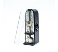 LeeQinersw Métronome Mécanique Instrument Musical Accessoire Instrument Rythme Tempo Portatif Métal avec Pendule Visible et Cadran Clair Adapté aux Exercices, Noir