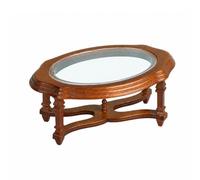 LeeQinersw Meuble Miniature Réaliste Table Basse Plateau à Panneau Traparent Élégant pr Miniatures, Noyer