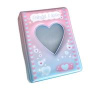 LeeQinersw Mini Album Photo Livret Cartes Photographiques Album Compact Carnet à Suspendre Couverture Personnalisable Matériau PVC Adapté pour Bureau Famille Loi, Rose Bleu
