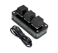 LeeQinersw Mini Clavier 3 Touches, Clavier de Jeu mécanique, léger et élégant, Accessoire de Bureau Professionnel, Ensemble de Besoins Noirs