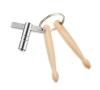LeeQinersw Mini Porte-clés Batterie avec Miniatures Accessoire Tuning Fonction Décoration Bois Métal Portable Adapté aux Musiciens Amateurs