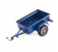 LeeQinersw Mini Véhicule d'escalade Remorque Rc Trailer Chariot Accessoire Cadre Métal Simulation Réaliste Attelage et Roues Détaillées Compatible 1/24 et 1/30, Bleu