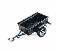 LeeQinersw Mini Véhicule d'escalade Remorque Rc Trailer Chariot Accessoire Cadre Métal Simulation Réaliste Attelage et Roues Détaillées Compatible 1/24 et 1/30, Noir