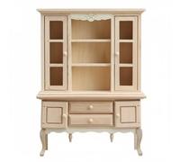 LeeQinersw Miniature Cabinet Armoire en Bois Non Traité pour Meubles de Maison de Poupée Idéale pour Organisation d'Accessoires Adaptée pour Exposition Salle de Jeux Collectionneurs