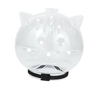 LeeQinersw Muserolle pour Chat Masque Coupe Griffe Respirant Anti-mordillement Casque Boule Transparente en PP PE Pare-griffoir Moulé Adapté pour Toilettage, S