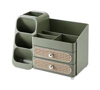 LeeQinersw Organisateur de Maquillage Boîte à Rouge à Lèvres Rangement Cosmétique Support Flacons et Pinceaux Tiroirs en Couches Pet Adapté à la Coiffeuse Bureau, Array, Vert