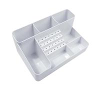 LeeQinersw Organisateur de Nail Art Organisateur 28 trous Drill Support Accessoire de manucure électrique, boîte de rangement multifonctionnelle Bits, Blanc
